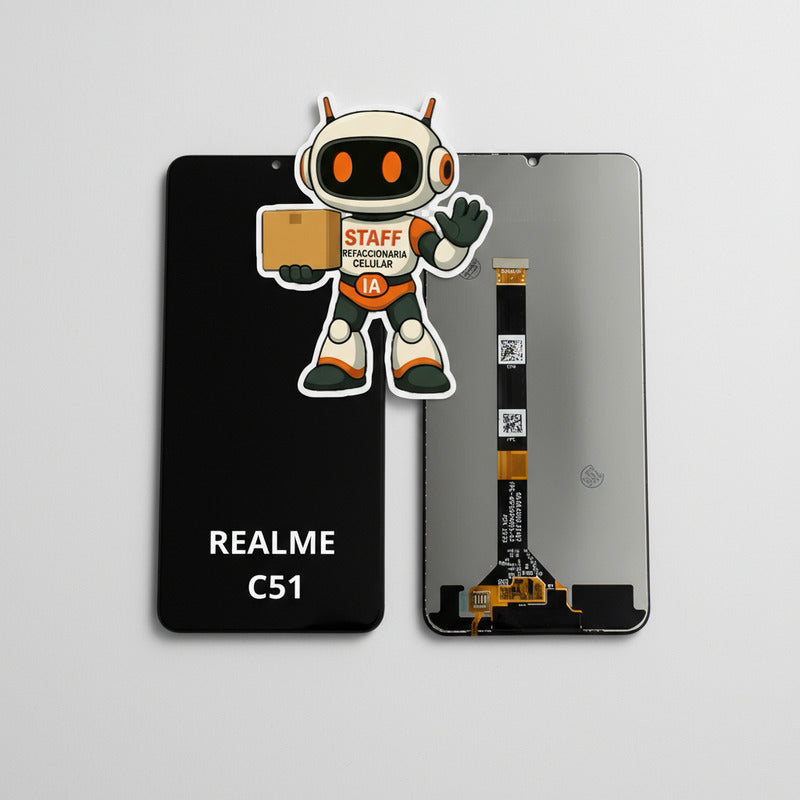 Pantalla Compatible Realme C51 Alta Calidad Premium Negro