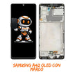 Pantalla Samsung A42 Oled Con Marco Negro Negro