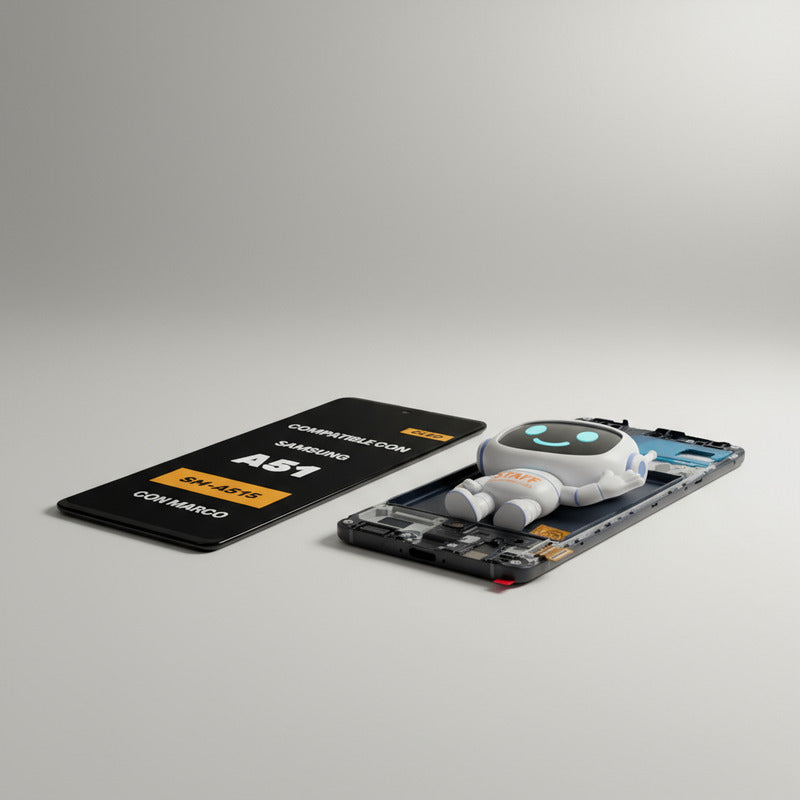 Pantalla Display Oled Para Samsung A51 Con Marco Premium Negro