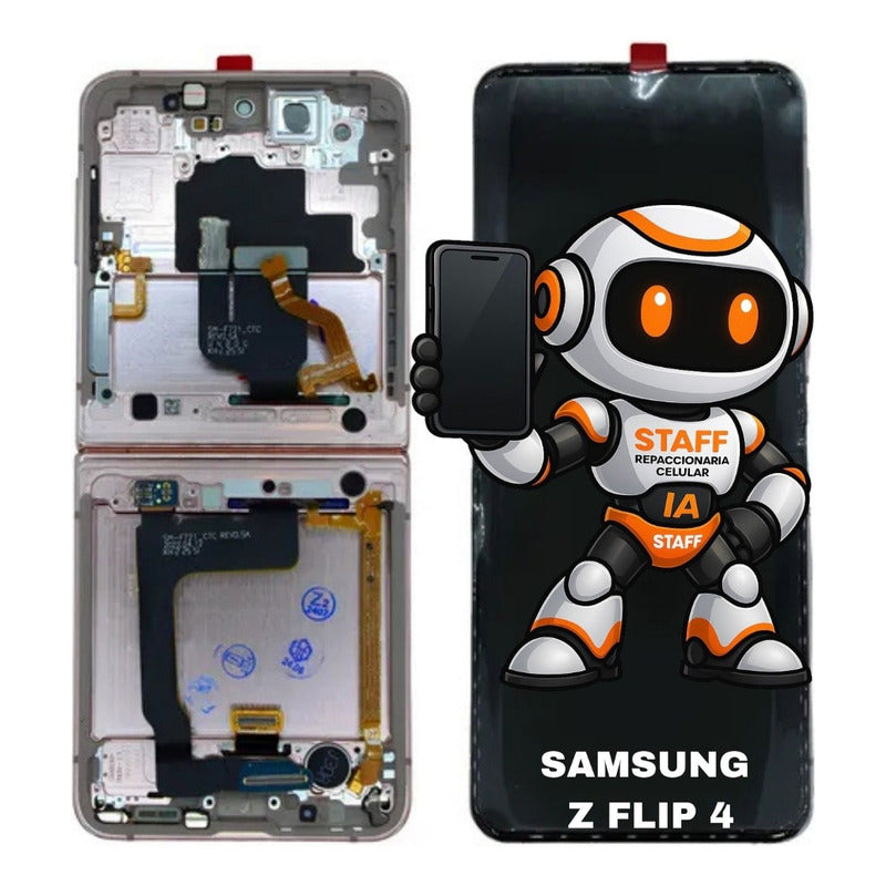 Pantalla Samsung  Z Flip 4 C Marco Calidad  Premium Lavanda