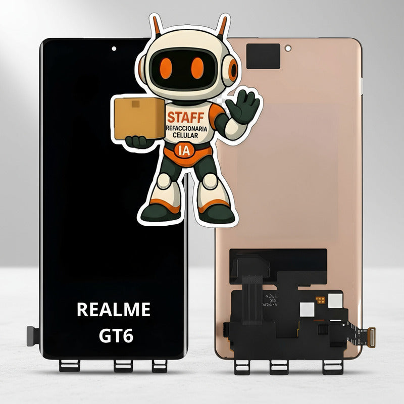 Pantalla  Realme Gt6 Amoled Rmx3851 Alta Calidad Premium Negro