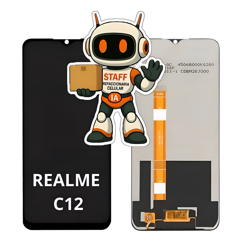 Pantalla Compatible Realme C12 Alta Calidad Premium Negro