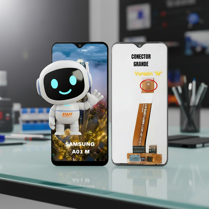Pantalla Samsung A01 A01m Conector Gde Premium Negro