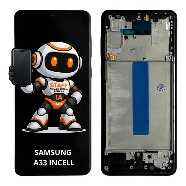 Pantalla Samsung Galaxy A33 Incell Con Marco Calidad Premium Negro