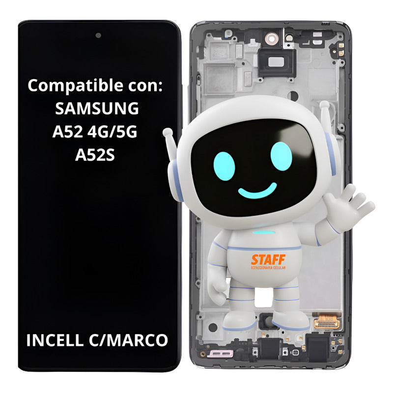 Pantalla Display Incell Para Samsung A52 4g 5g A52s Marco Negro