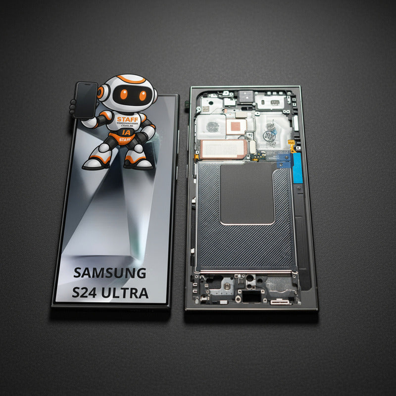 Pantalla Compatible Samsung S24 Ultra Marco Premium Negro