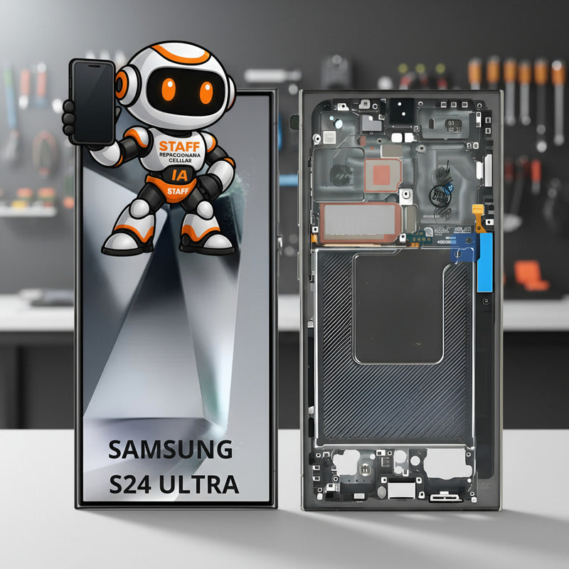 Pantalla Compatible Samsung S24 Ultra  Marco Premium Negro