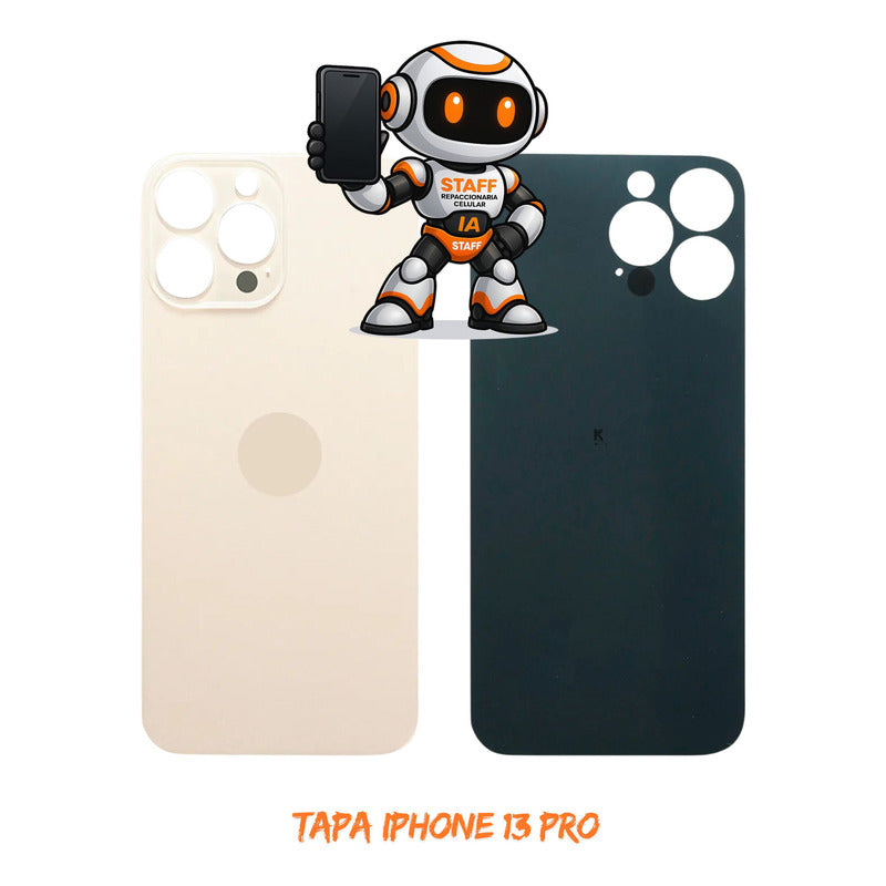 Tapa Tarsera iPhone 13 Pro Dorado Alta Calidad Premium Staff