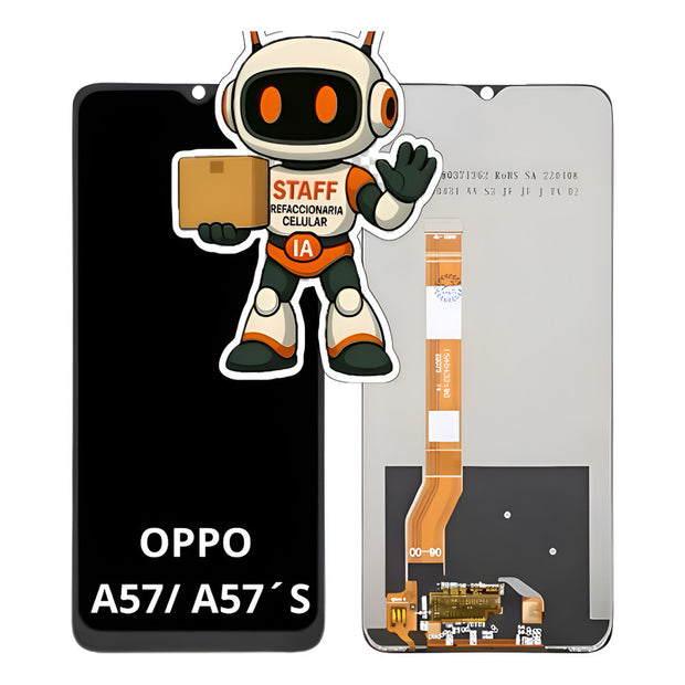 Pantalla Compatible Oppo A57 / A57s  Alta Calidad Premium Negro