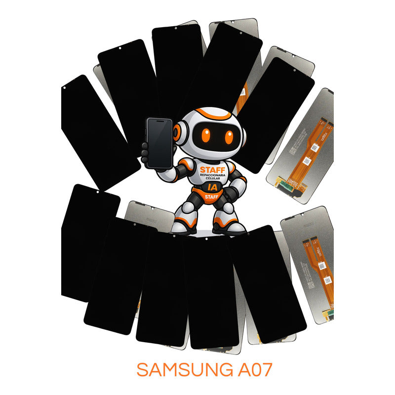 Pantalla Samsung A07 Sm A075 Paquete 10 Piezas Premium Negro