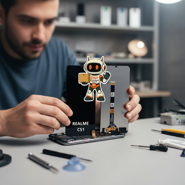 Pantalla Compatible Realme C51 Alta Calidad Premium Negro