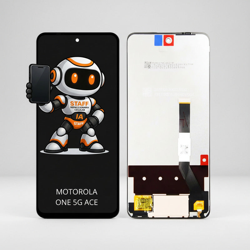 Pantalla Compatible Motorola One 5g Ace  Calidad Premium Negro