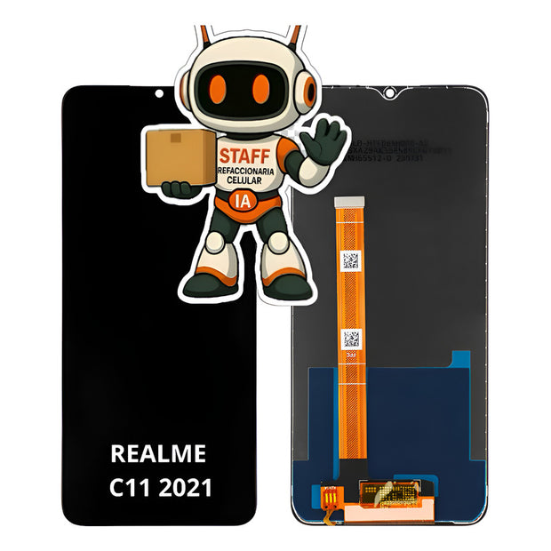 Pantalla Compatible Realme C11 2021  Alta Calidad Premium Negro