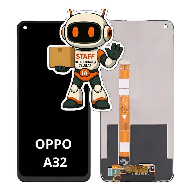 Pantalla Compatible Oppo A32 Alta Calidad Premium Negro