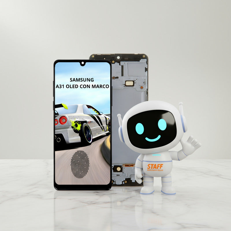 Pantalla Display Oled Para Samsung A31 A315/f  Marco Premium Negro