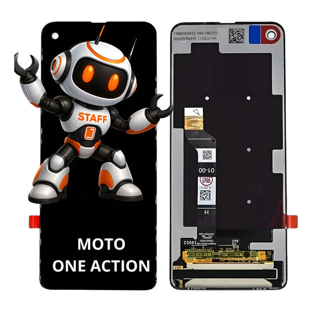 Pantalla Compatible Motorola One Action Alta Calidad Premium Negro