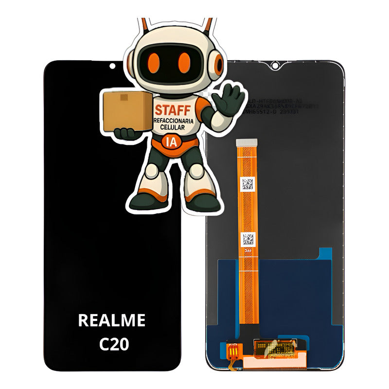 Pantalla Compatible Realme C20  Alta Calidad Premium Negro