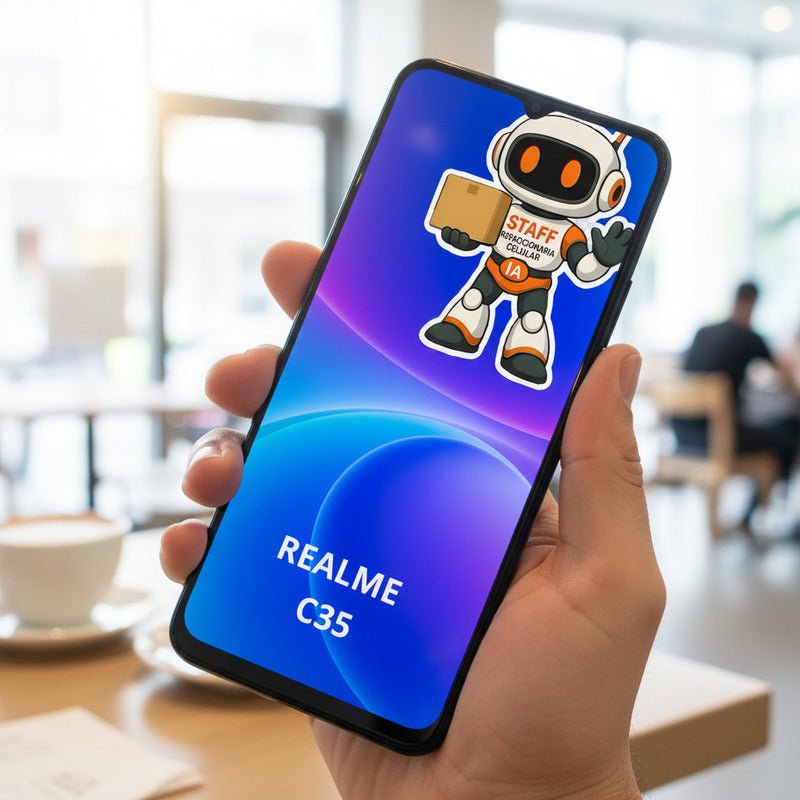 Pantalla Compatible Realme C35 Alta Calidad Premium Negro