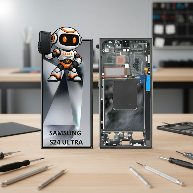 Pantalla Compatible Samsung S24 Ultra Marco Premium Negro