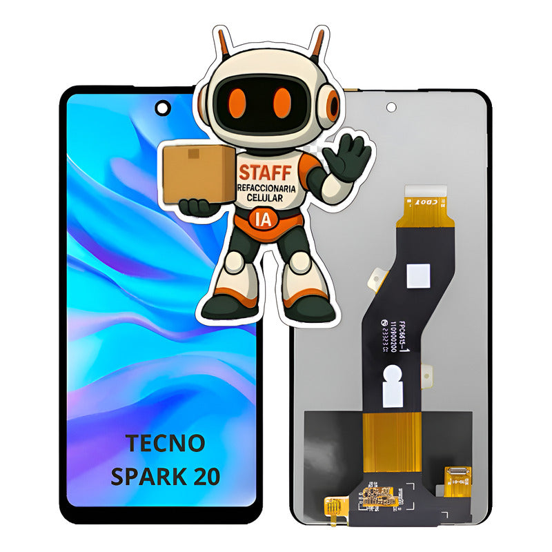 Pantalla Compatible Tecno Spark 20 Alta Calidad Premium Negro