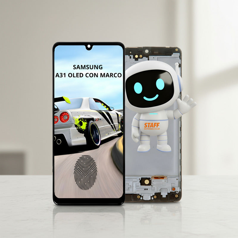 Pantalla Display Oled Para Samsung A31 A315/f  Marco Premium Negro