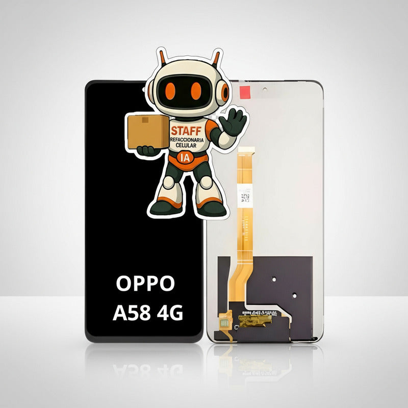 Pantalla Compatible Oppo A58 Alta Calidad Premium Negro