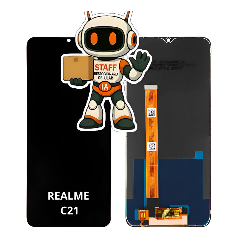Pantalla Compatible Realme C21 Alta Calidad Premium Negro