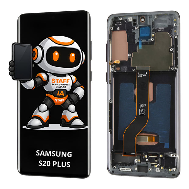 Pantalla Samsung S20 Plus G985f C Marco Alta Calidad Premium Negro