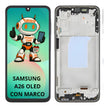 Pantalla Samsung A26 A266 Oled Con Marco Calidad Premium Negro