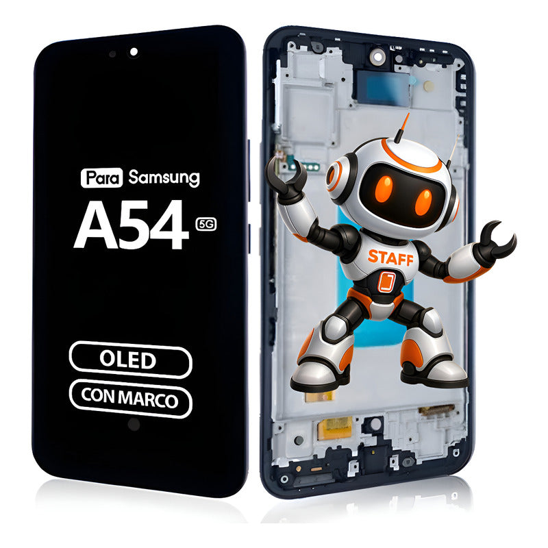 Pantalla Samsung A54 Oled Con Marco Premium Negro