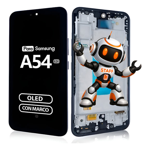 Pantalla Samsung A54 Oled Con Marco Premium Negro